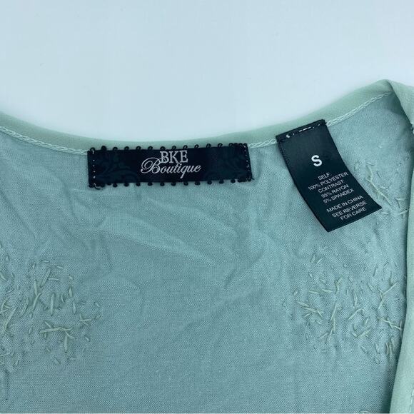 BKE  Tank Top Women's Small Seafoam Green Sequined & Beaded  Dressy - Picture 2 of 6